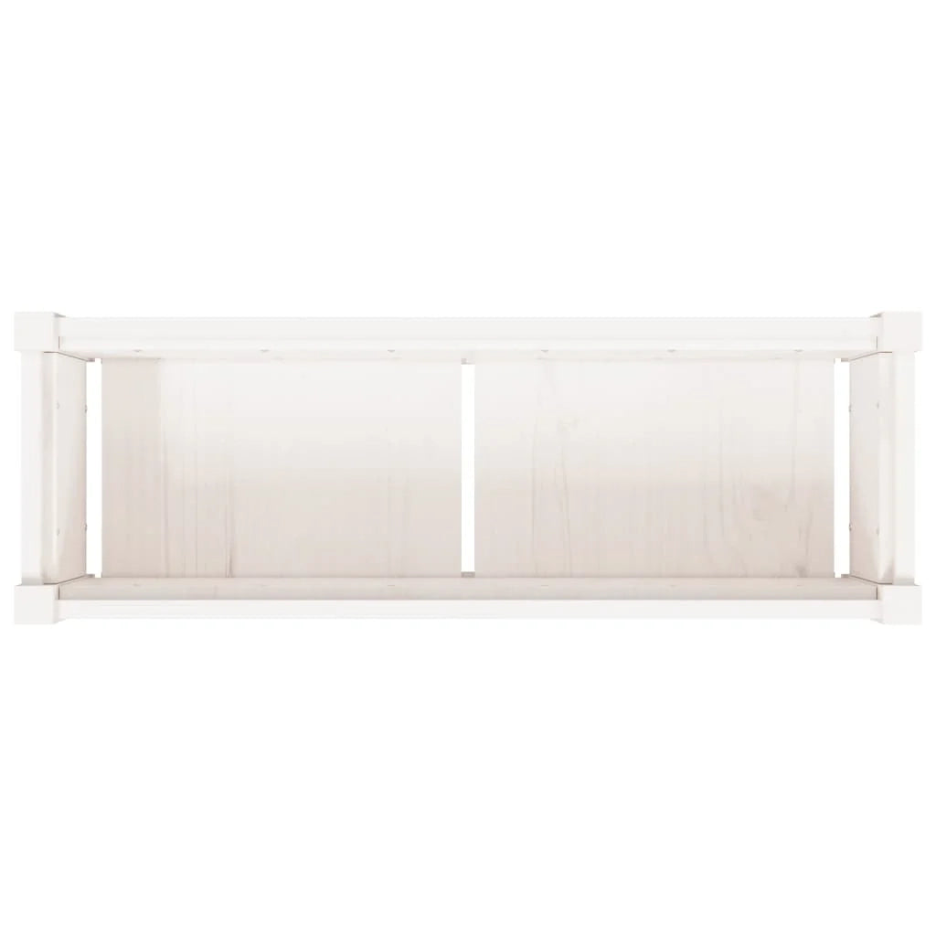 Fioriera rialzata per piante fiori terrazza giardino 90 x 31 x 31 cm legno massello di pino bianco 02_0037965