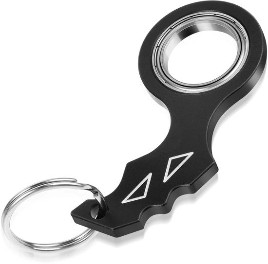 Accessori da chiave a giro - Portatile - Giocattolo da fidget - Adulti/Adolescenti - Nero - 6,3 x 2,9 cm - Aiuta a ridurre l'ansia - Giocattolo da fidget