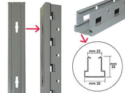 MONTANTI LB1 PER SCAFFALATURE A GANCIO H 200 CM MONTANTE SCAFFALI SCAFFALE