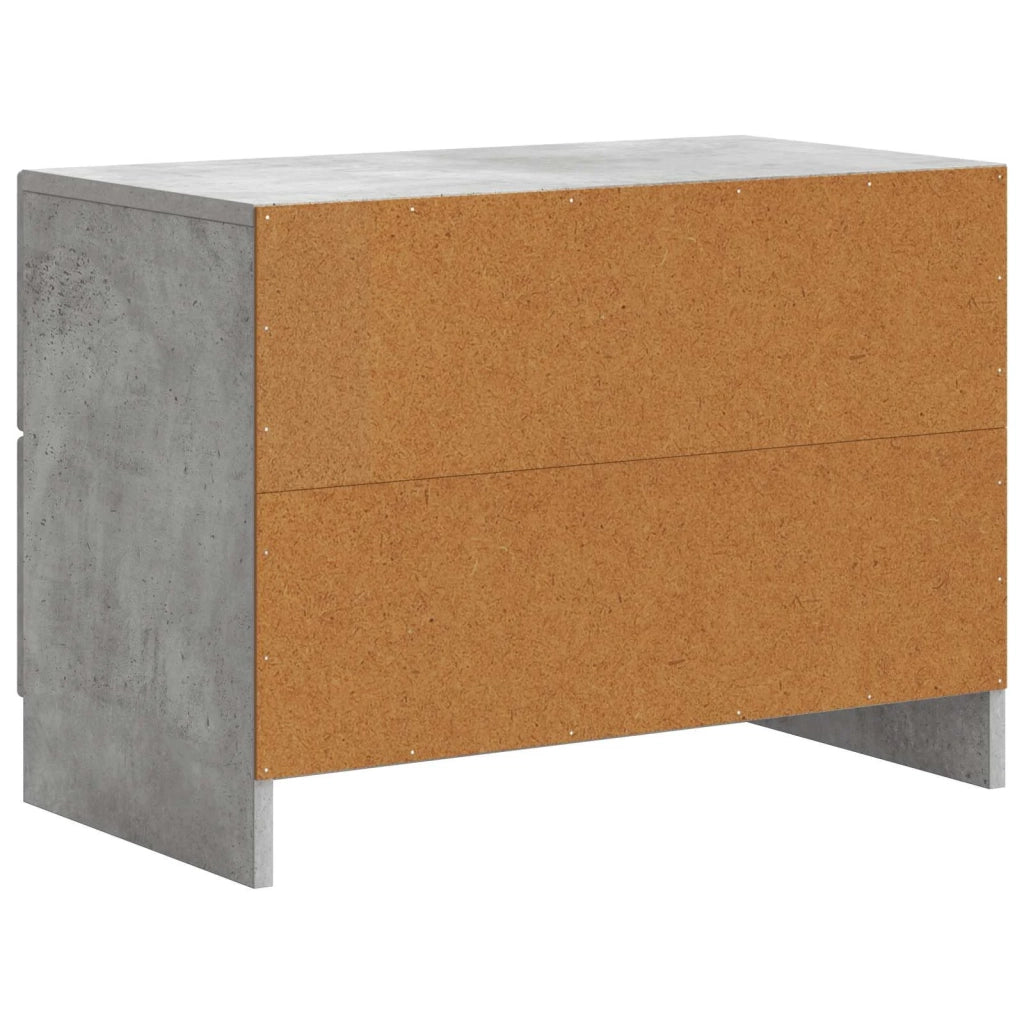 Armadio da Notte Grigio Cemento 62 x 34,5 x 44,5 cm