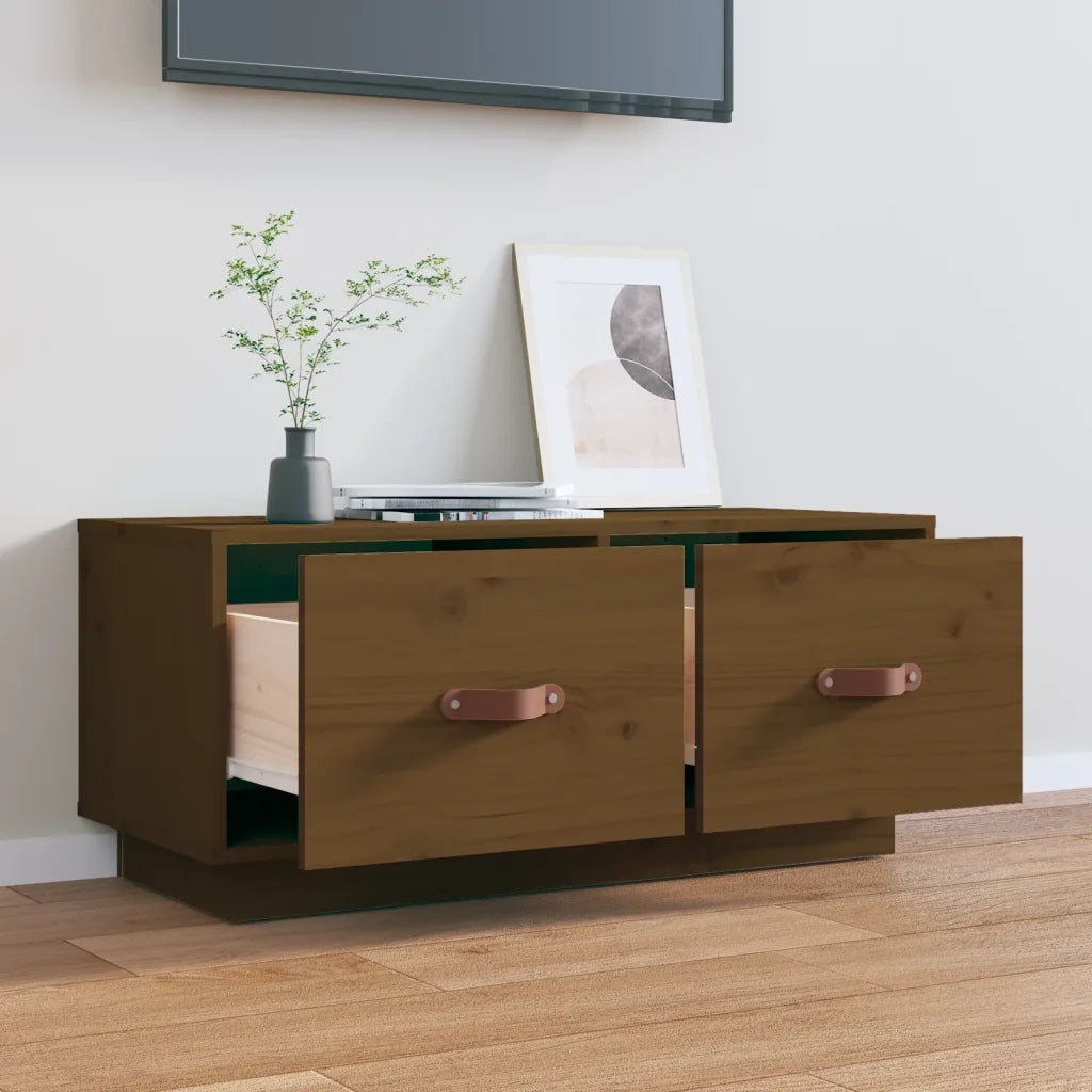 Mobile Porta TV ambra 80x34x35 cm in Legno Massello di Pino 818243