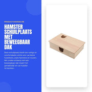 Casa per Hamster in Legno - Casa Hamster a Molti Livelli - Doolhof per Hamster - Copertura Removibile - 330x245x91mm - Stimolo Esplorazione