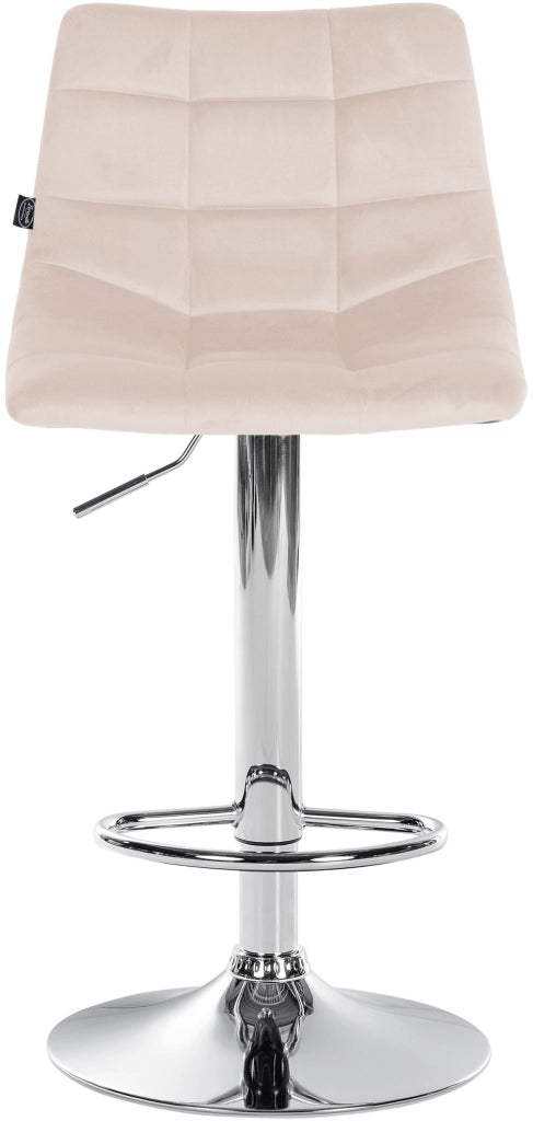 Sgabello Jerry Velvet Beige,cromo