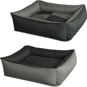 Letto per cani MAX QUATTRO 4in1 - Grande letto quadrato per cani grigio/antracite - Cuscini rimovibili - XXL