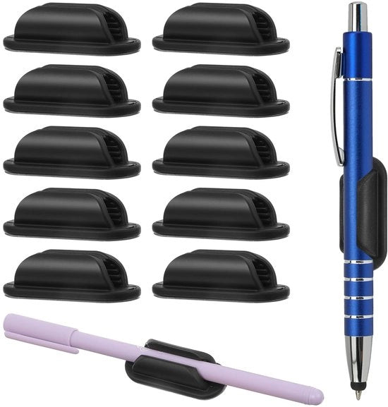 Pacchetto da 10 pezzi di supporto per pennarelli adesivi per parete, supporto per pennarelli adesivi in silicone, supporto per stuzzo, organizzatore adesivo per ufficio per cartelloni, bacheche, materiali per ufficio per medici, studenti, docenti
