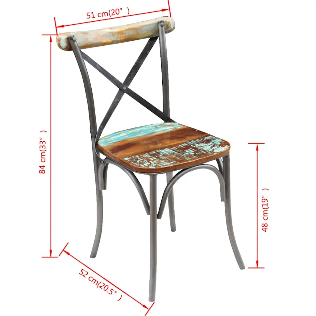 Sedie da Pranzo 6 pz in Legno Massello di Recupero 274396