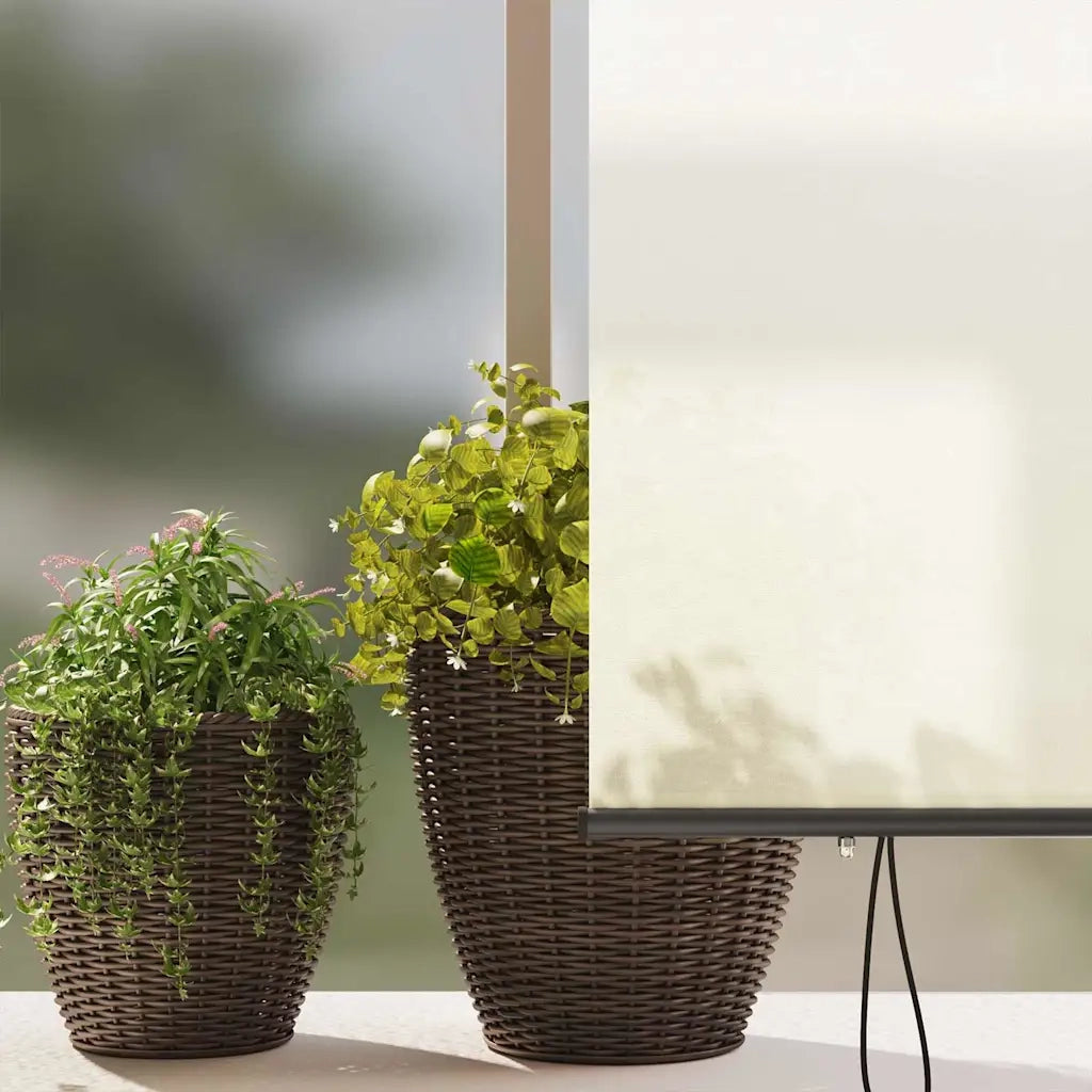 vidaXL Tenda a Rullo Esterna Striped Crema 220 x 250 cm Tessuto