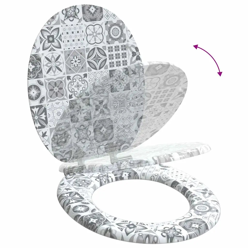 Sedile per toilette con chiusura morbida 44 x 38 cm CFW8824744