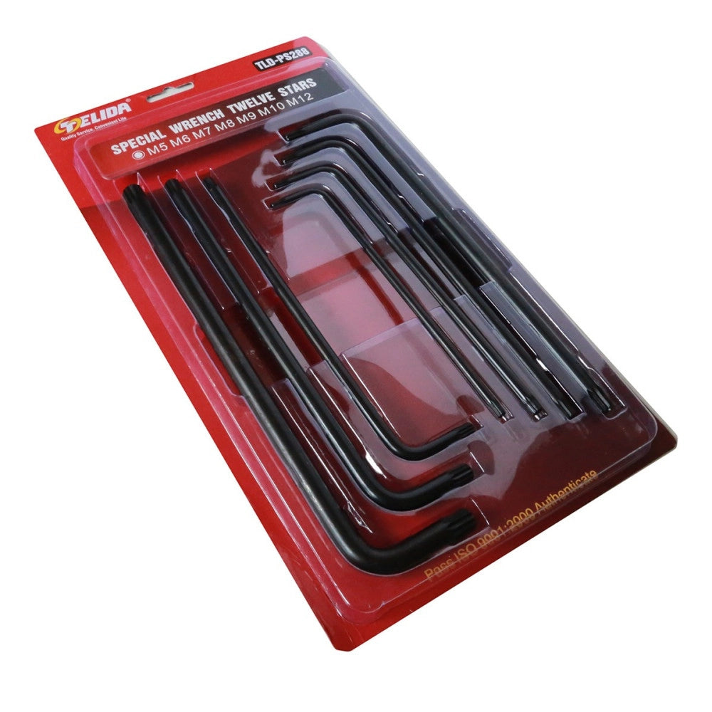 Trade Shop - Set Chiavi Xzn Millerighe A L Chiave Spline Extra Lunghe M5 M6 M7 M8 M9 M10 M12 -