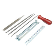 Set di 6 utensili per affilare le catene delle motoseghe con passo da 3/8