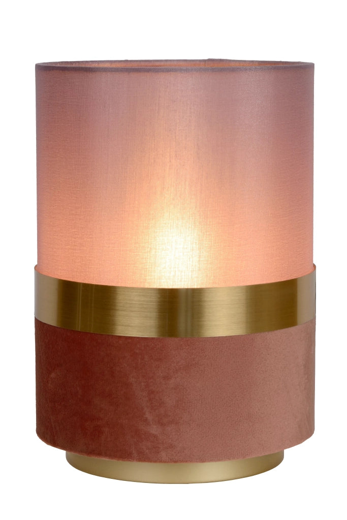 Lampada da tavolo lino rosa tubo E14 Extravaganza Lucide
