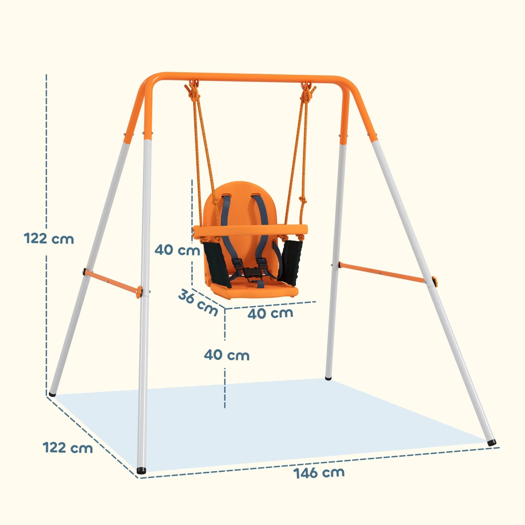 Altalena per Bambini ¨C Minimal ¨C Acciaio Arancione