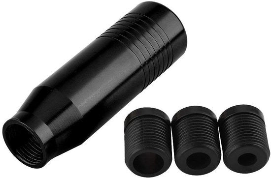 Manubrio di cambio universale in alluminio - nero - a mano - adatto per auto - altezza 85 mm