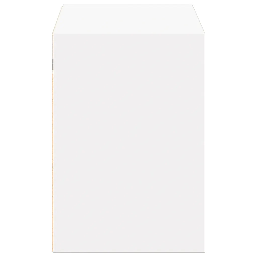 vidaXL Mobile TV a Parete con Luci LED Bianco 100x31x45 cm