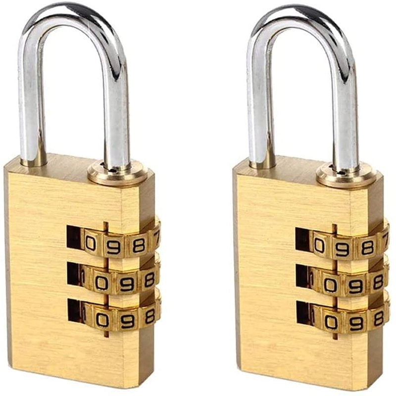 2 Pezzi Lucchetti a Combinazione 3 Cifre Altezza Anello 20mm per Valigia Zaino Armadietto