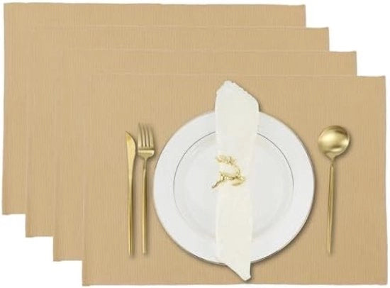Tavolo da Pranzo in Cotonato Set da 4 Panno da Cucina Tavola da Dinners 13x19" Croissant Marrone