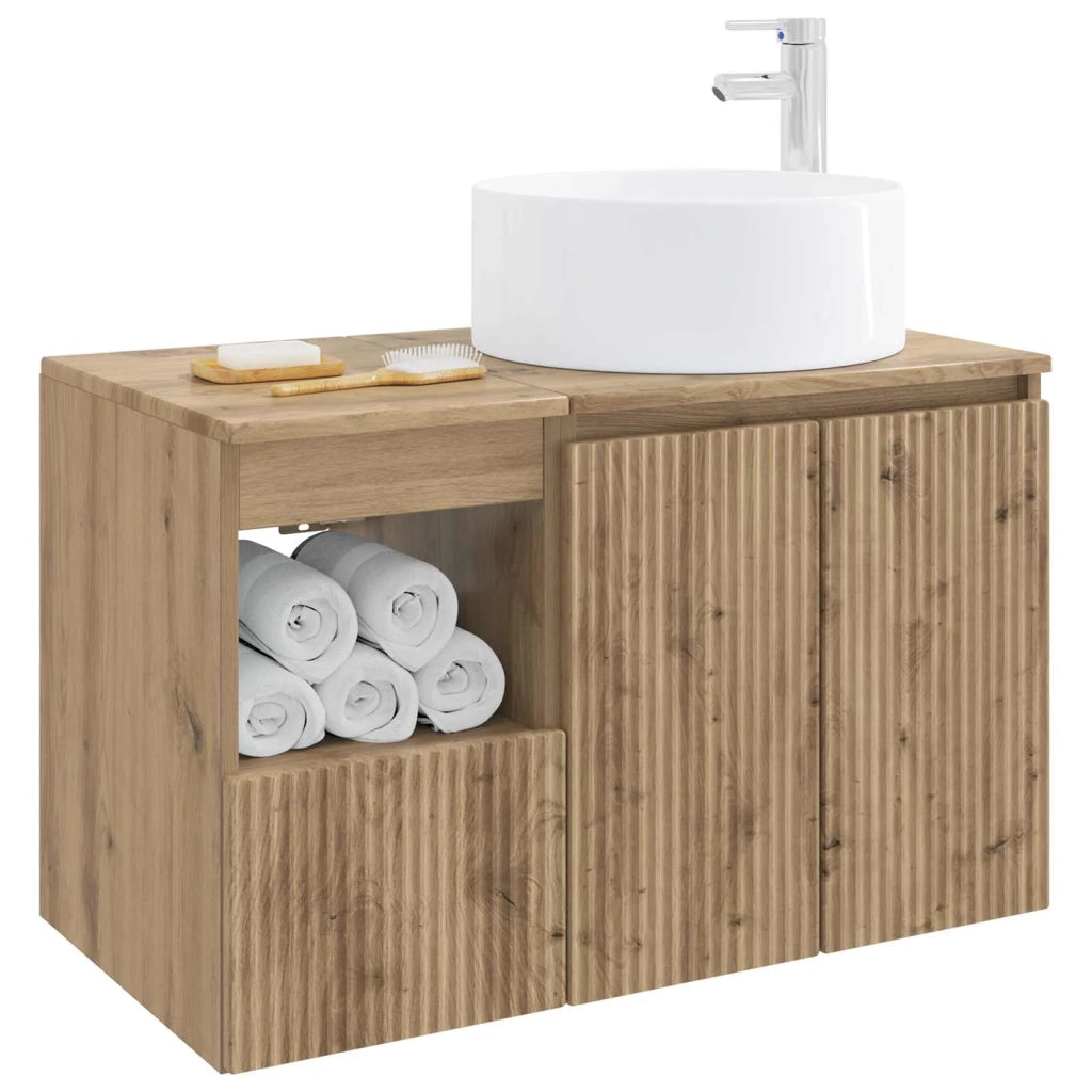 Set di mobili per il bagno 2 pz Rovere Artigianale 3404113