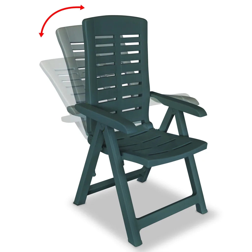 Sedie da Giardino 2 pz in Plastica Verde 43896