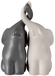 Figurine decorativa di olifante carina coppia - Decorazione per interni - Scultura - Figurine amore - Ceramica con smalto - Oggetto decorativo