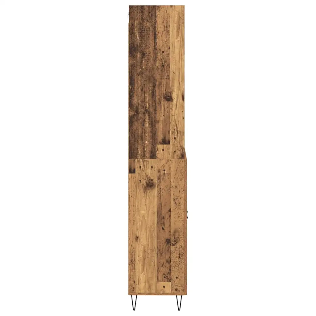 Credenza con cassetto 2 pcs Legno vecchio Legno multistrato
