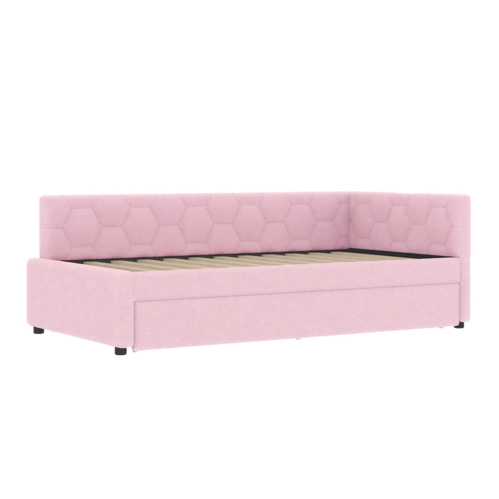 Letto 90x200 cm con letto estraibile; USB e Type-C; lampada da comodino