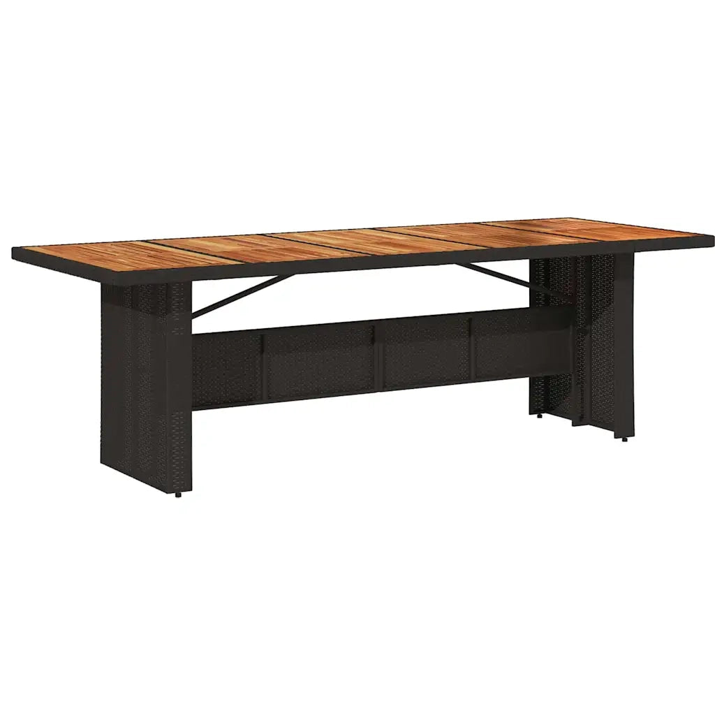 Set da Pranzo per Giardino 11 pcs Nero polyrattan 3365422
