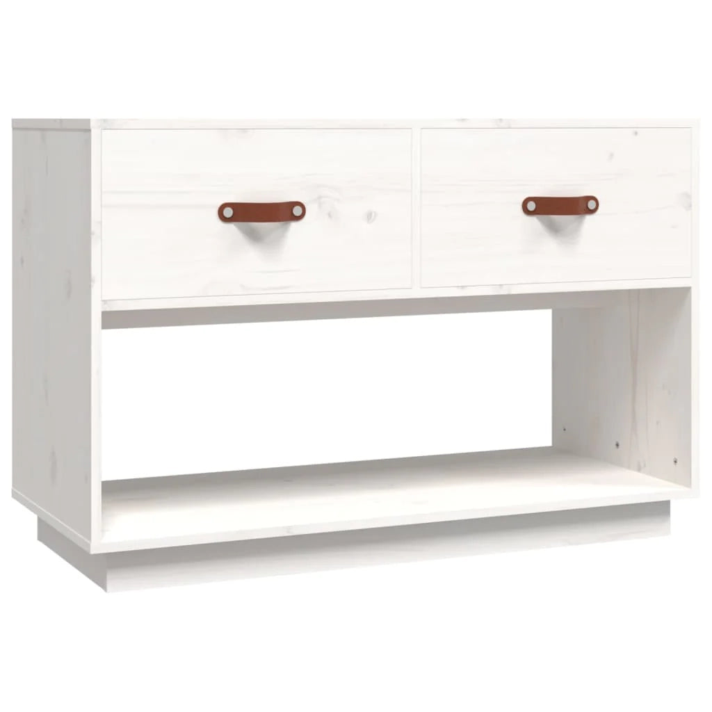 Mobile TV multimediale scaffale TV credenza mobile TV sala da pranzo soggiorno camera da letto 90 x 40 x 60 cm legno di pino massiccio bianco 02_0026358