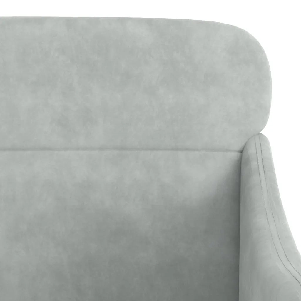 Poltrona | Sedia Relax Grigio Chiaro 63x76x80 cm Velluto