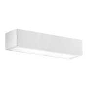 ELMER Applique Rettangolare in Gesso Verniciabile per Interni con Doppia Emissione - 2x E27 60W IP20 - Rossini Group A.7225-2XE27