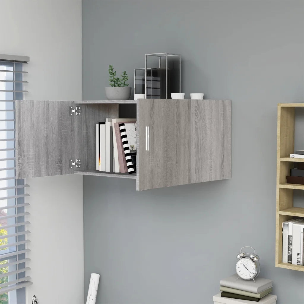 Armadietto da Parete Grigio Sonoma 80x39x40cm Legno Multistrato CFW4602342