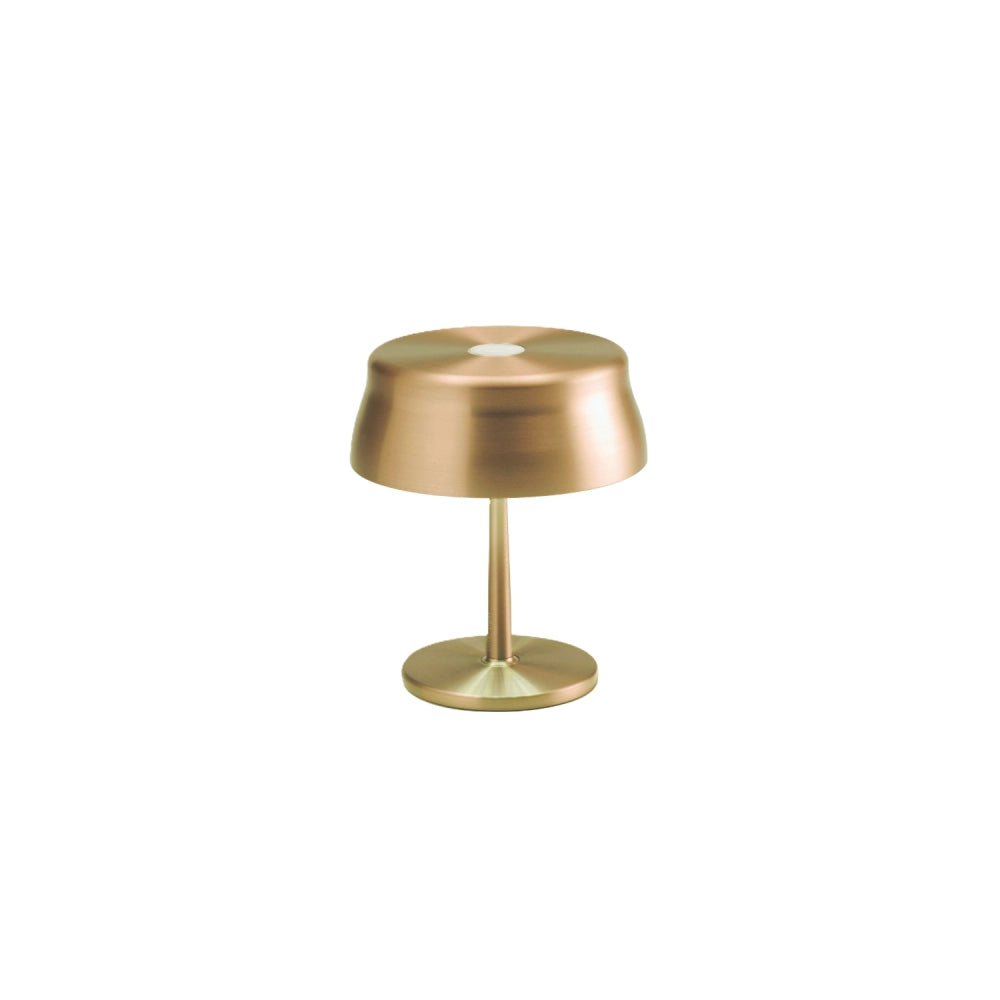 Zafferano Sister Light Mini Wi-fi Lampada a led smart da tavolo Oro ricaricabile e dimmerabile
