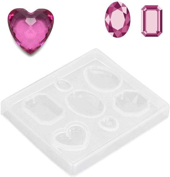 Mal di Silicone Transparente - Forme decorative - Flessibile - Resistente ai graffi - Per gioielli DIY - Facile da utilizzare - Mal per gioielli