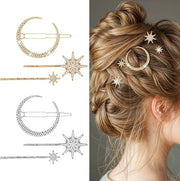 Set di 6 Clip per Capelli in Metallo con Pailletti - Accessori per Capelli per Matrimoni e Sposali