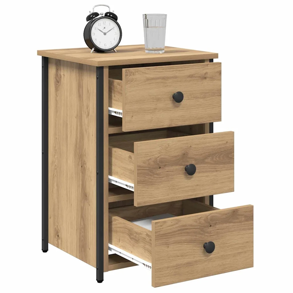 Armadio da Notte con cassetto 2 pcs Marrone 40 x 36 x 60 cm