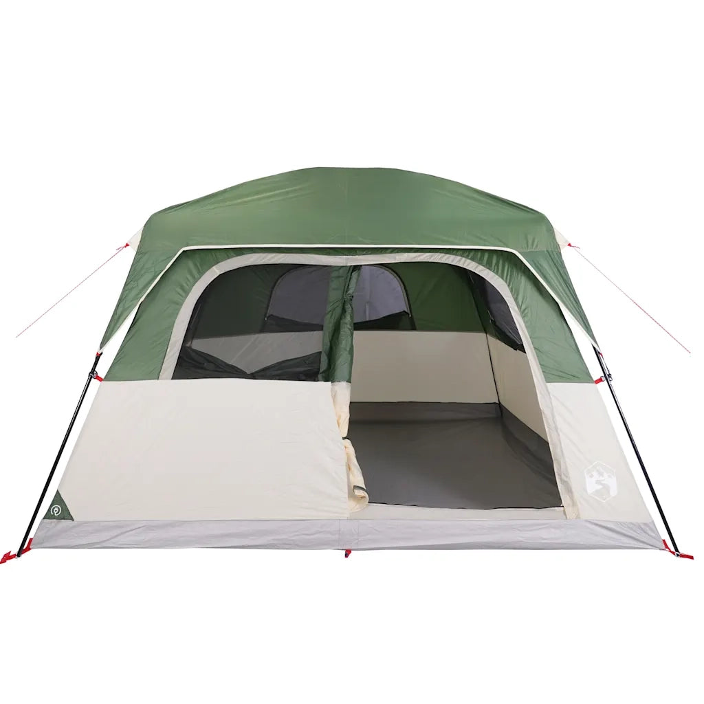 Tenda Familiare Cabina per 6 Persone-Tenda da campeggio Verde Impermeabile 885377