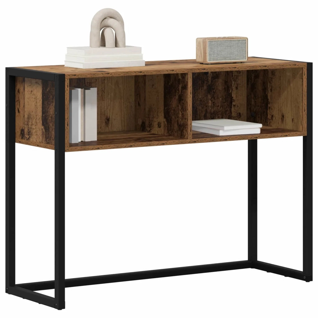 Tavolino | Tavolo laterale Legno vecchio 100 x 36 x 75 cm Legno multistrato