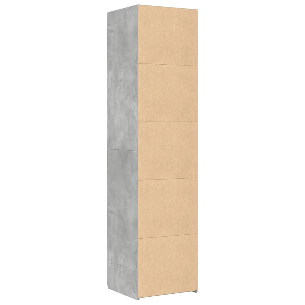 Buffet credenza cassettiera mobiletto mobile contenitore organizer cucina soggiorno salotto alto 45 x 42,5 x 185 cm legno ingegnerizzato grigio 02_0034444