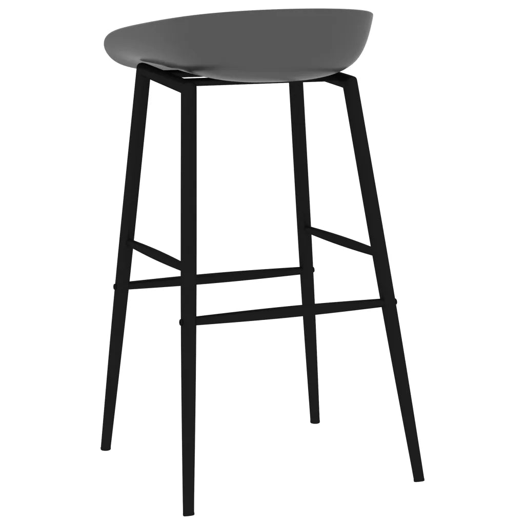 vidaXL Set da Bar 7 pz Nero e Grigio