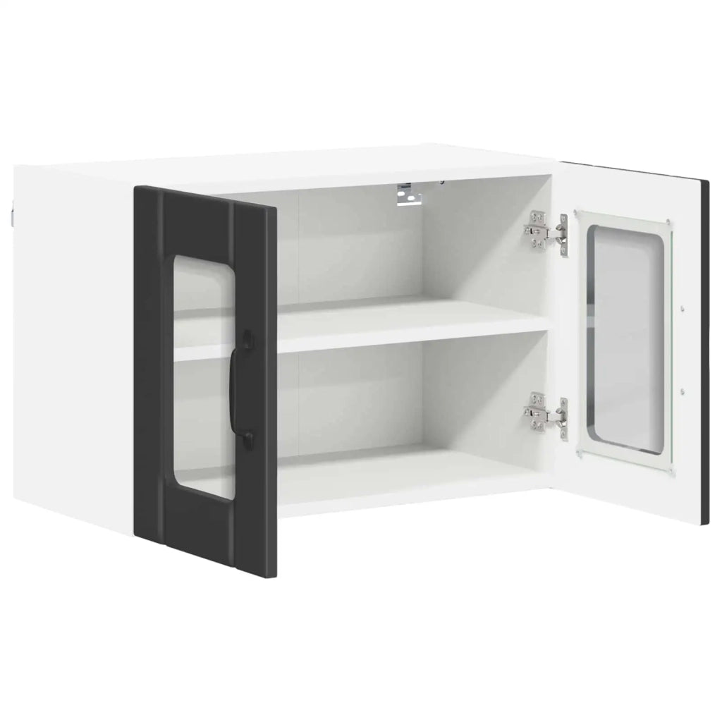 Mobile da cucina 2 pz-Set di 2 Armadio da cucina Nero 60 x 31 x 40 cm Legno multistrato 784266