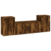 Set di mobili da 3 pezzi tra cui armadio credenza mobile TV soggiorno/camera da letto salotto rovere affumicato legno ingegnerizzato marrone 02_0024602