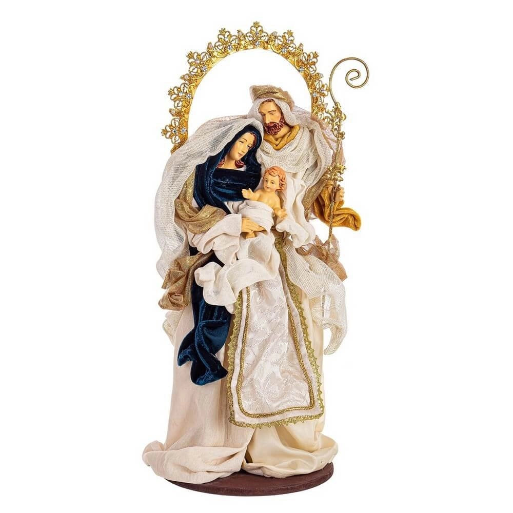 Sacra Famiglia Eden in piedi con corona H53