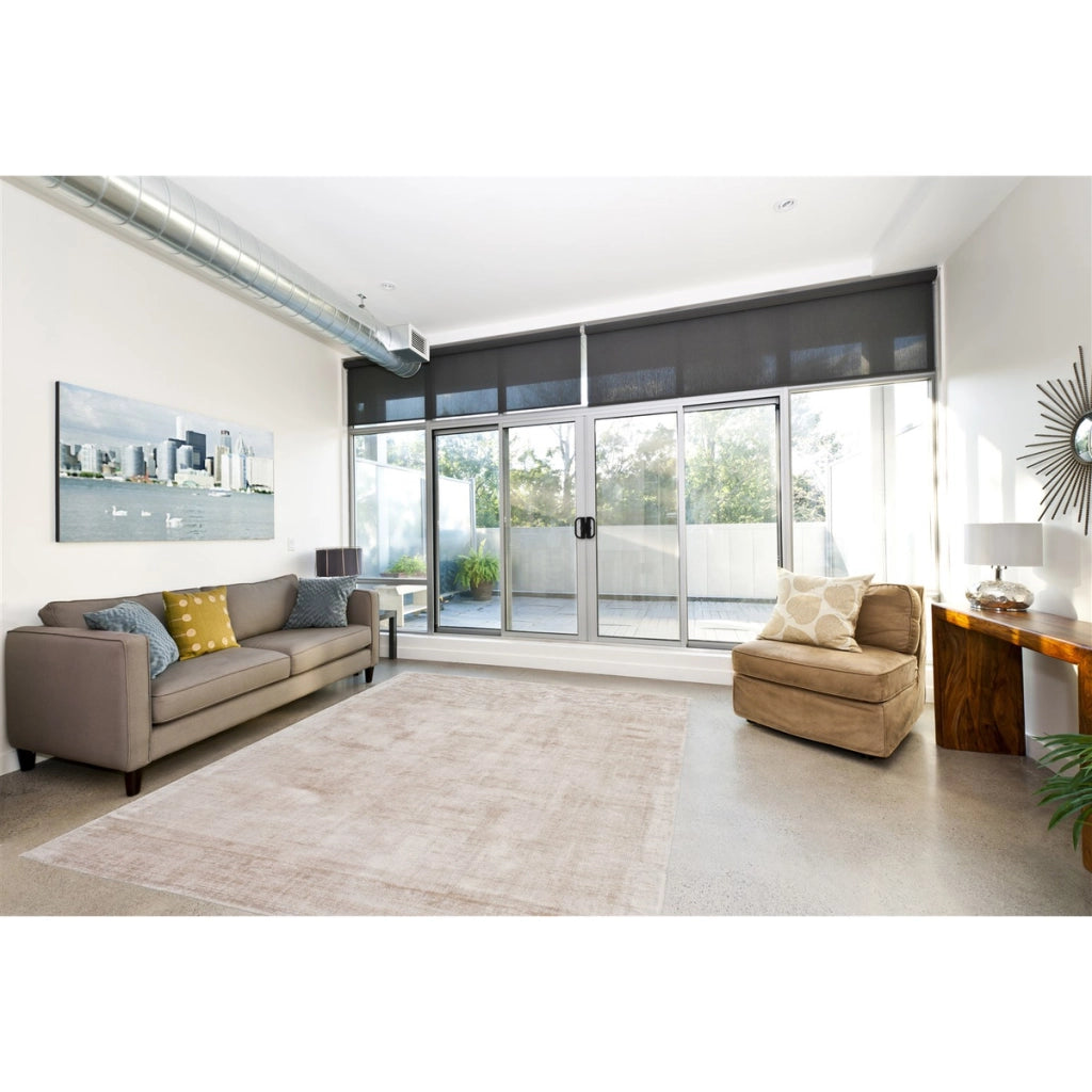 Tappeto Luxury 100 in viscosa avorio e taupe 120x170 cm
