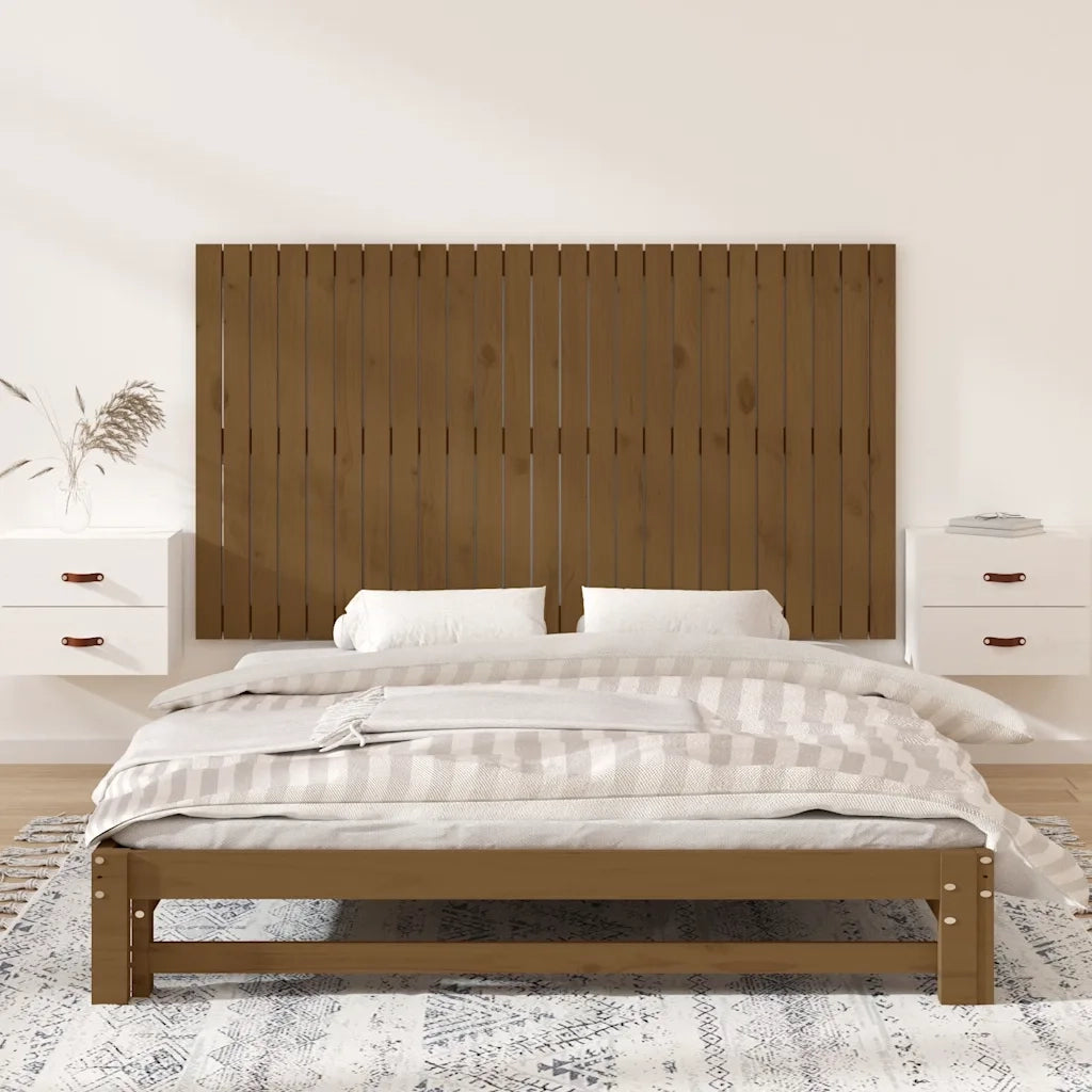 Testiera da Parete Ambra 159,5x3x90cm in Legno Massello di Pino 824901