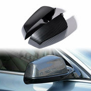 Kit di protezione specchiera in fibra di carbonio - 2 pezzi - per BMW 5/6/7 serie - nero lucido - ABS - sinistra/destra - protezione specchiera