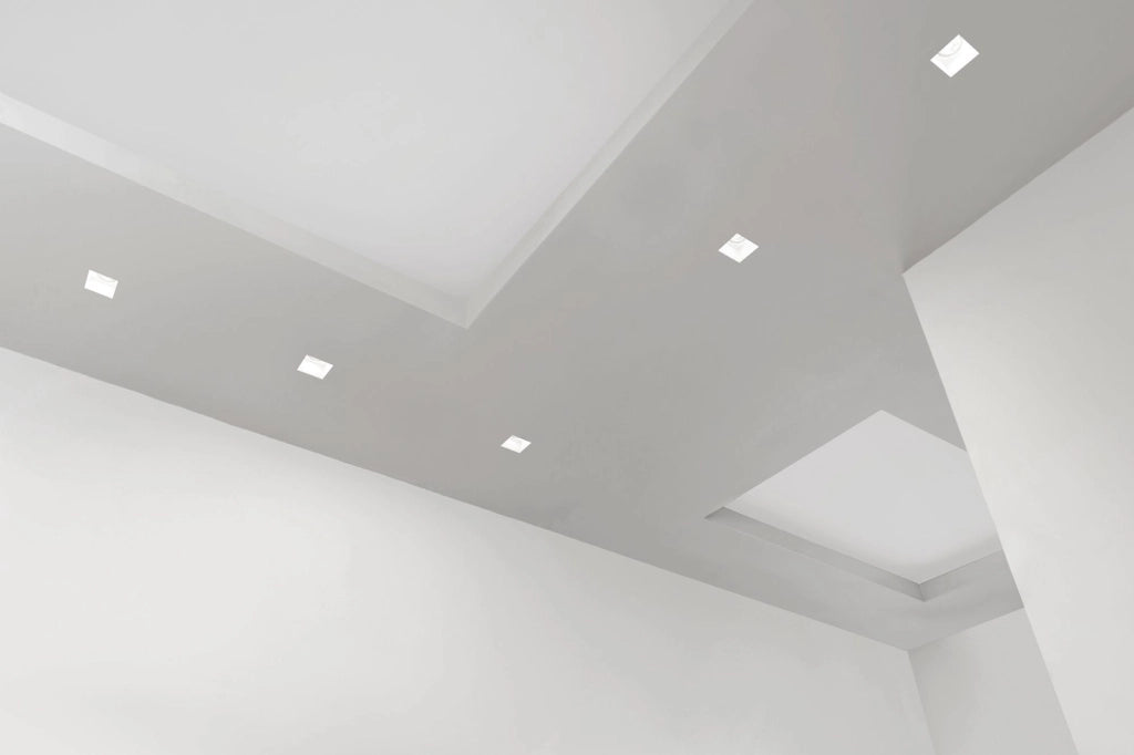 SIRIS faretto da Incasso 1 Luce in gesso bianco attacco GU10 9x9cm