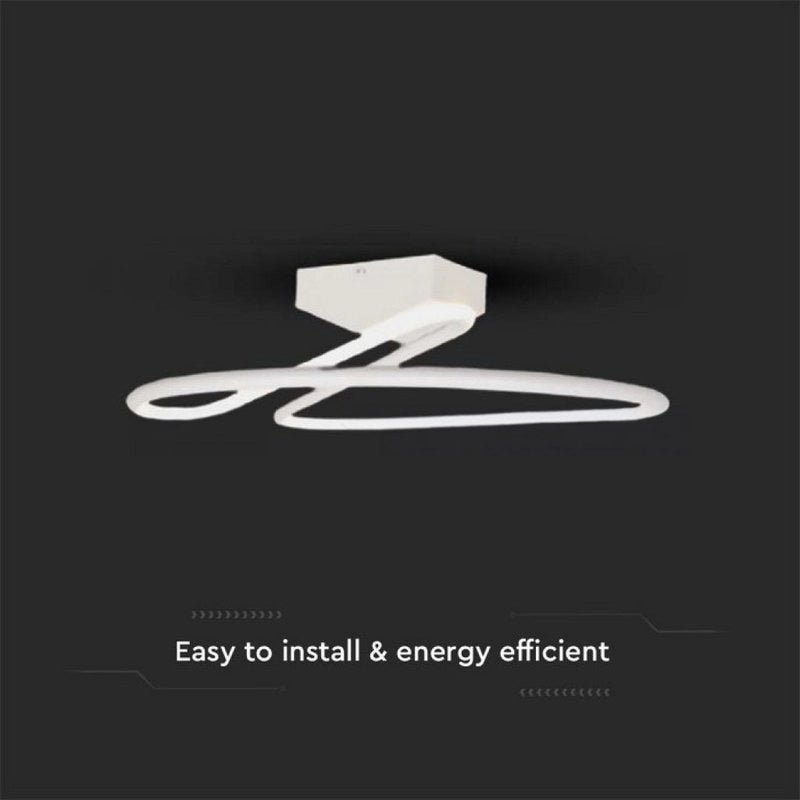 Plafoniera Lampadario LED 20W 2130LM Design Moderno Rotondo Spirale D250X130mm Colore Bianco 4000K SKU-6927