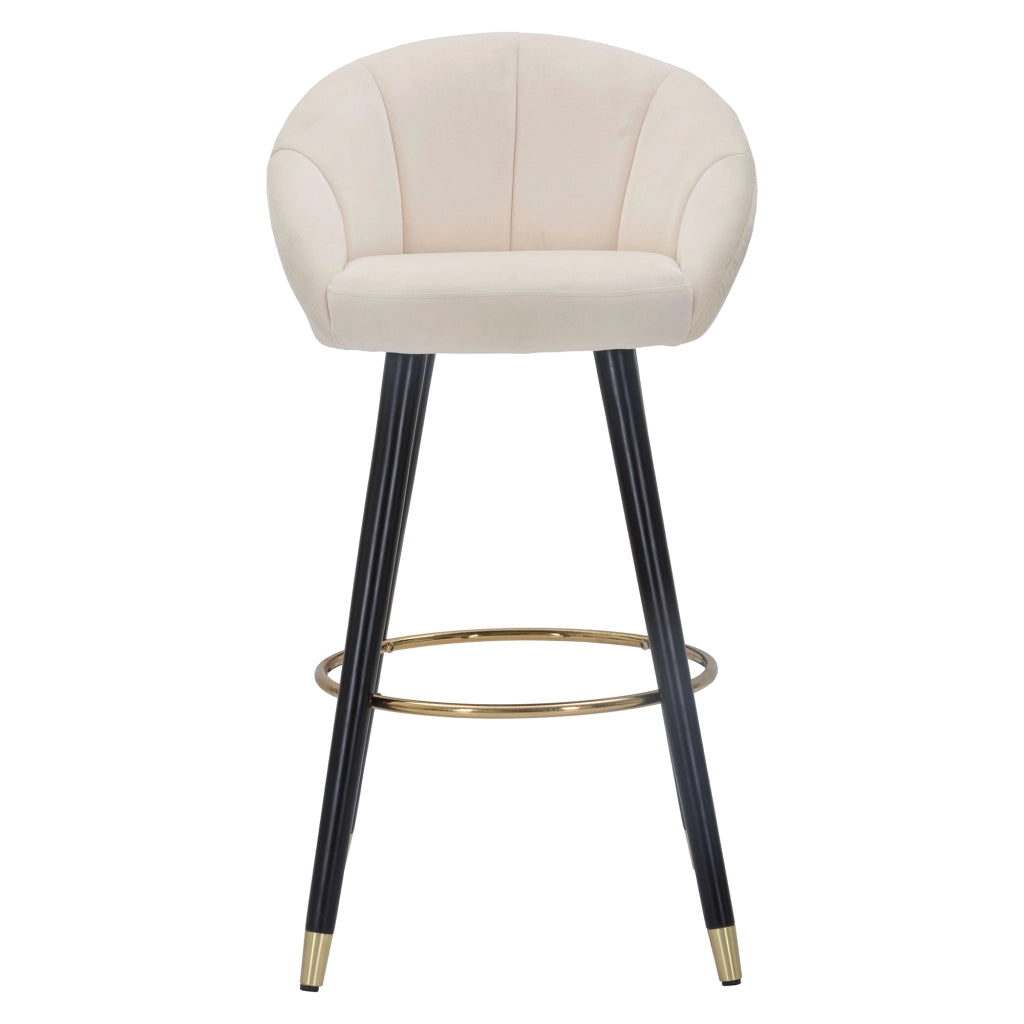 Huanca, Sgabello Imbottito, 55x56x104h cm Bianco Crema