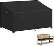 Banco da giardino impermeabile - Proteggi il tuo banco - 1 pezzo - Nero - Polyrotan - 165 x 75 x 63/89 cm
