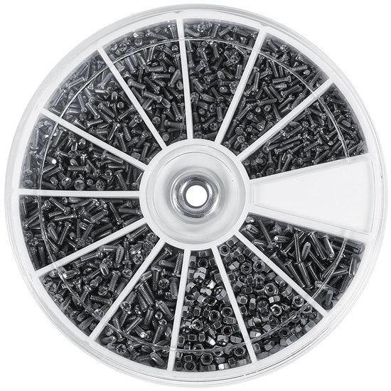 Kit di viti assortito 600 pezzi - viti M1/M1.2/M1.4/M1.6 - adatto orologi/elettronica - set di viti