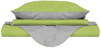 Copripiumino 1 Piazza e Mezzo con Sacco e Federe Doubleface Verde Acido/Grigio Chiaro
